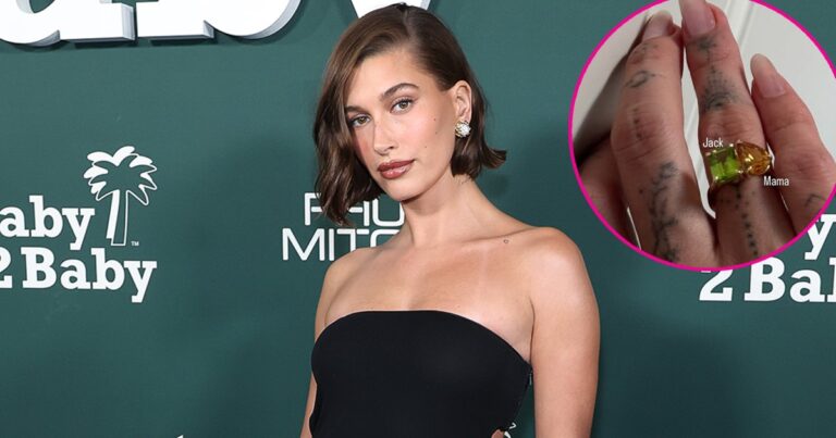 Hailey Bieber Shows Off Birthstone Ring for Jack and Mama 01 2024