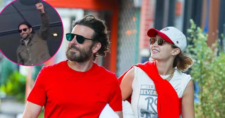 Bradley Cooper and Gigi Hadid Spotted Cheering on Philadelphia Eagles During NFL Playoff Game 794